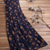 Vintage Ethnic Print Sleeveless V Neck Maxi Dress - Image 3