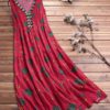 Vintage Ethnic Print Sleeveless V Neck Maxi Dress - Image 5