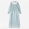 Women Appliques Front Ruffle Trim Nightgown - Image 3