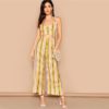 Women Boho Striped Crop Wrap Cami and Wide Leg Pants Set - Image 5