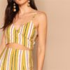 Women Boho Striped Crop Wrap Cami and Wide Leg Pants Set - Image 4
