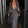 Women Sexy Deep V Split Maxi Dress