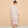 Women Floral Print Cami Pajama Set With Robe - Image 2