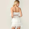 Women Fringe Detail Cami Crop Top and Layered Bodycon Skirt - Image 3