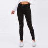 Women Jeans Mid Waist Zipper Fly Long Denim Casual Pants - Image 2