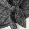 Women Knot Front Marled Side Striped Tshirt Top And Shorts Set - Image 3