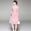 Women Lace Embroidery short Dress lady Holiday Party Dress - Image 3