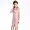 Women Mesh Embroidery Print Vestidos Sweet short Pencil dress - Image 2