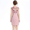 Women Mesh Embroidery Print Vestidos Sweet short Pencil dress - Image 4