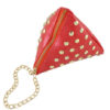 Women Mini Clutch Bag PU Leather Triangle Bag Fashion Rivet Chain Purse - Image 2