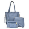 4 PCS Women PU Leather Handbag Tassel Leisure Crossbody Bag Solid Shoulder Bag - Image 16