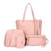 4 PCS Women PU Leather Handbag Tassel Leisure Crossbody Bag Solid Shoulder Bag - Image 8