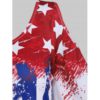 Women Plus Size American Flag Cold Shoulder T-shirt - Image 11