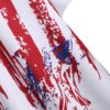 Women Plus Size American Flag Cold Shoulder T-shirt - Image 3