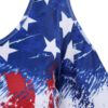 Women Plus Size American Flag Cold Shoulder T-shirt - Image 4