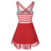 Women Plus Size American Flag Spaghetti Strap Tank Top - Image 2