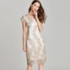 Women Plus size lace embroidery Pencil Dress - Image 3