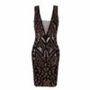 Women Sequined Sexy Bodycon Sleeveless Tank Lace Club Dress - Image 5