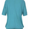 Women Short Sleeve Jewel Neckline Open Shoulder Printed Cotton T Shirt - Image 3
