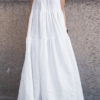 Women Sleeveless O-neck Loose Swing Maxi Casual Dress