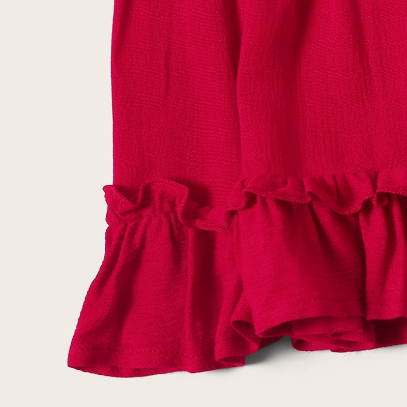 Women Smocked Bandeau Top And Layered Frill Hem Skirt Set - Image 3