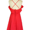 Women Straps Ruffles Lace Up Backless Sexy Mini Dress - Image 6