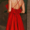 Women Straps Ruffles Lace Up Backless Sexy Mini Dress - Image 2