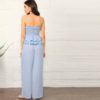 Women Tassel Hem Smocked Tube Top And Palazzo Pants - Image 2