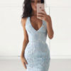 Women V Neck Backless Bodycon Dresses