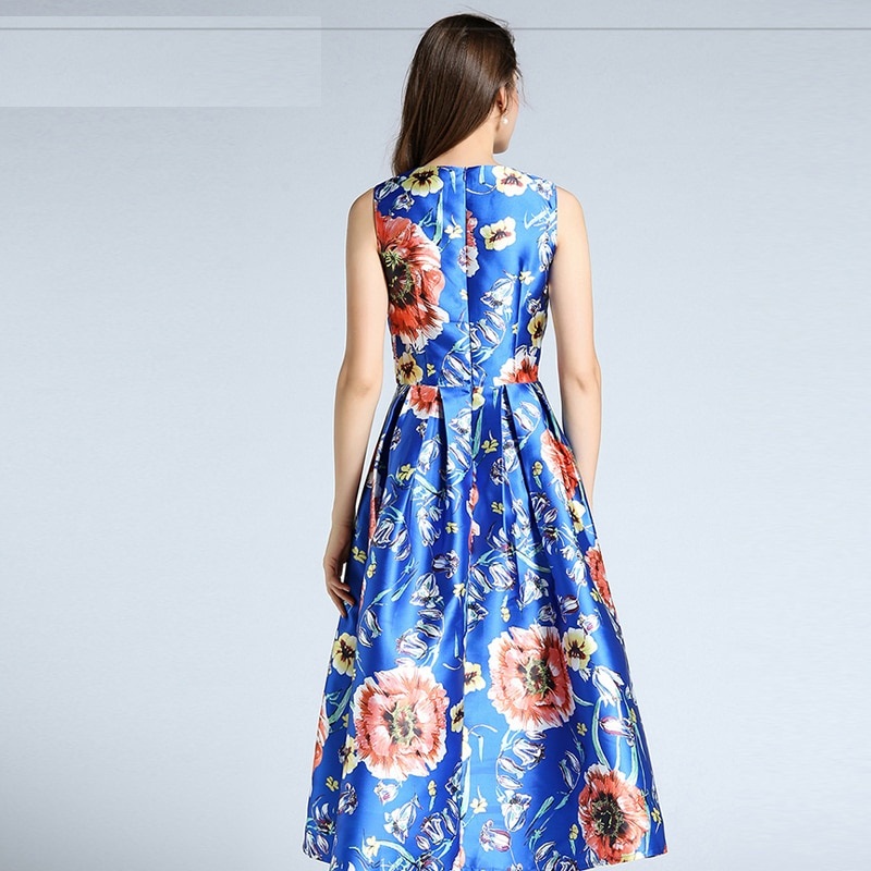 Women Vestido Sleeveless Sexy Print Party Dress - Image 3