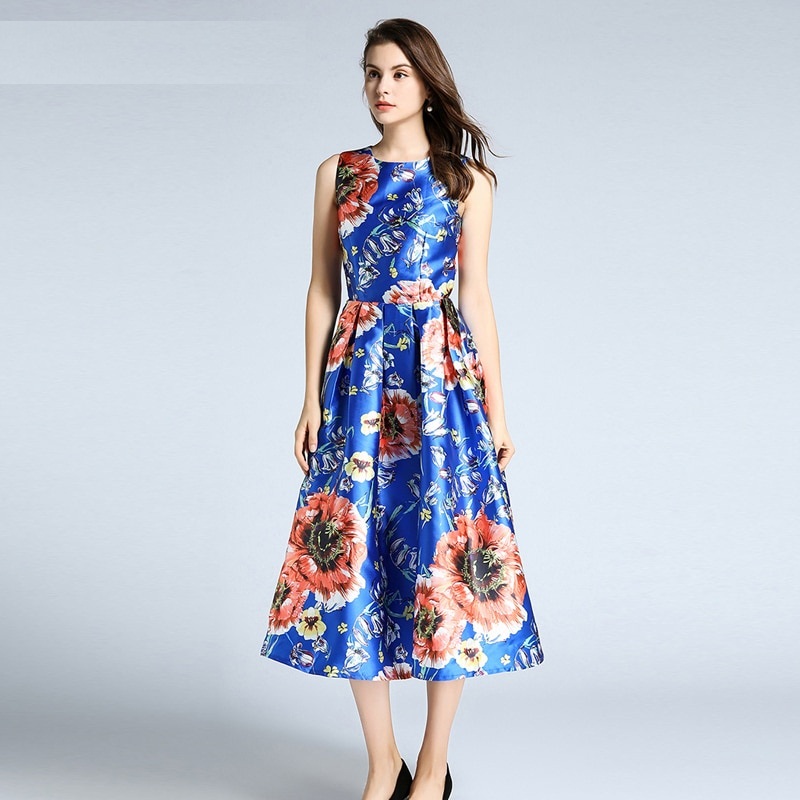 Women Vestido Sleeveless Sexy Print Party Dress - Image 5