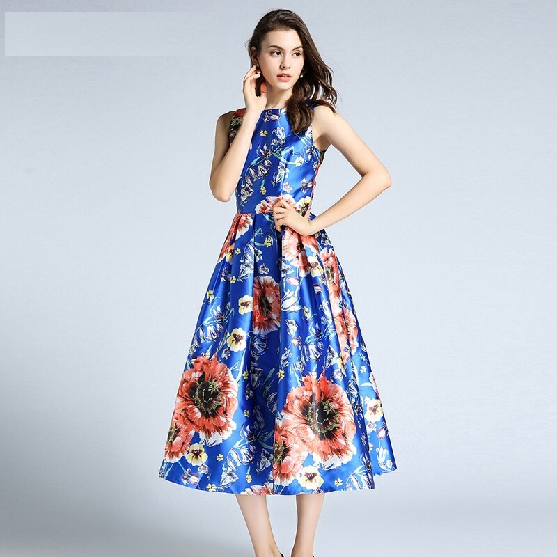 Women Vestido Sleeveless Sexy Print Party Dress - Image 4