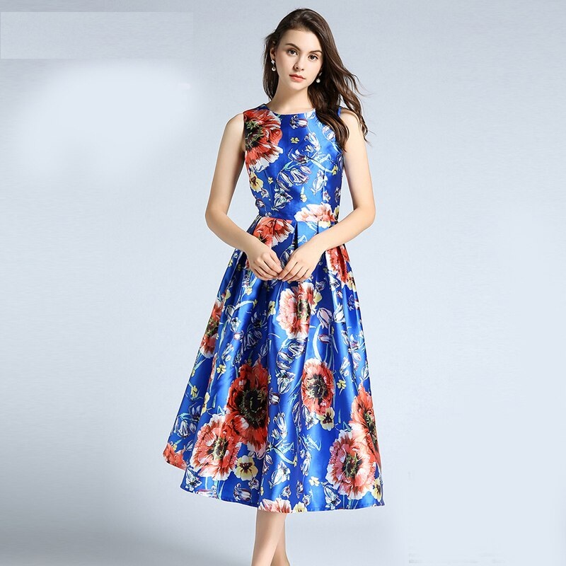 Women Vestido Sleeveless Sexy Print Party Dress - Image 6