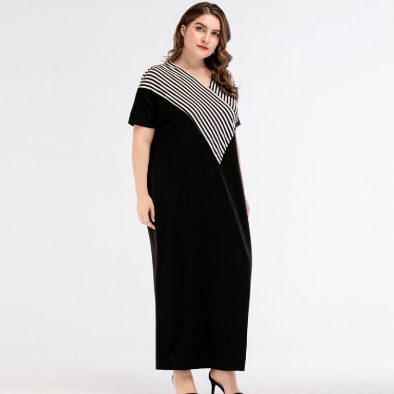 Women Vestidos Floor-Length Casual Cotton Plus Size Maxi Dress - Image 2