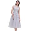 Women lace Beading party dress Mid-Calf Tank Vintage Dress