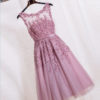 Women lace Beading party dress Mid-Calf Tank Vintage Dress - Image 2
