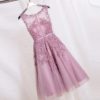 Women lace Beading party dress Mid-Calf Tank Vintage Dress - Image 3