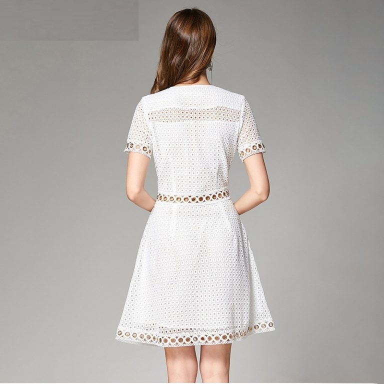 Women lace dress Elegant vestidos party short dress - Image 4