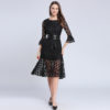 Women lace slim Mermaid female Sweet Trumpet casual Knee-Length dress