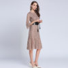 Women lace slim Mermaid female Sweet Trumpet casual Knee-Length dress - Image 6