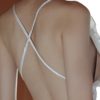 Women satin dressing gown short Backless Criss Cross Bebeedols Lingerie - Image 2