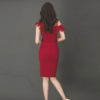 Women short One-Shoulder sexy  Vestidos Knee-Length Pencil dress - Image 6