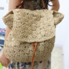 Women's Beach Backpack Crochet Drawstring Bags - Image 3