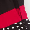 Women's Vintage Dress Sleeveless V-neck Polka Dot Two Tone Pleated Flared Dress - Image 5