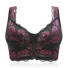 Front Zipper Wireless Lace Jacquard Bra - Image 3