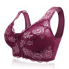 Front Zipper Wireless Lace Jacquard Bra - Image 4