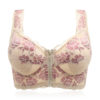 Front Zipper Wireless Lace Jacquard Bra - Image 5