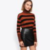 Black High Waist O-Ring Zip Detail Faux Leather Skirt - Image 5