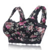 Comfy Floral Printing Lace-trim Wireless Wrapped Chest Vest Bando Bra - Image 5