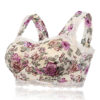 Comfy Floral Printing Lace-trim Wireless Wrapped Chest Vest Bando Bra - Image 6